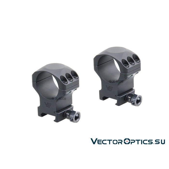 Кольца Vector Optics X-Accu 30мм BH=35мм Высокие на Picatinny/Weaver (XASR-3003)
