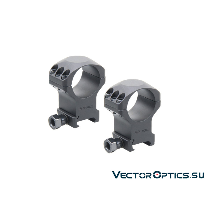 Кольца Vector Optics X-Accu 30мм BH=35мм Высокие на Picatinny/Weaver (XASR-3003)
