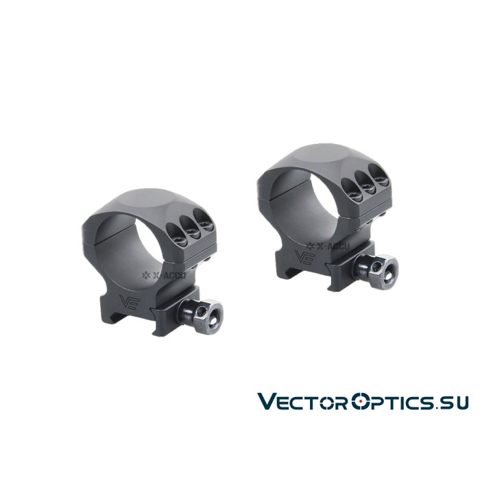 Кольца Vector Optics X-Accu 30мм BH=26мм Низкие на Picatinny/Weaver (XASR-3001)