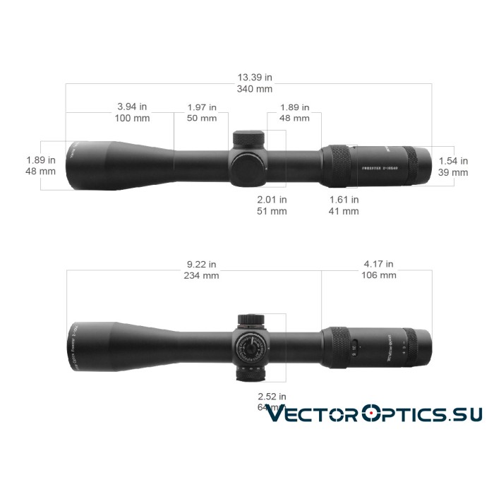 Оптический прицел Vector Optics Forester 2-10x40 SFP кольца 30мм