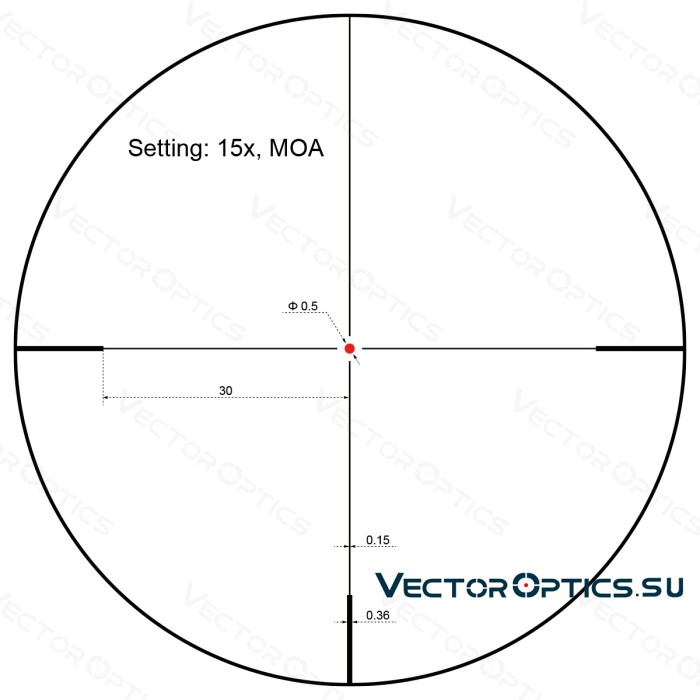 Оптический прицел Vector Optics Forester 3-15x50 SFP кольца 30мм