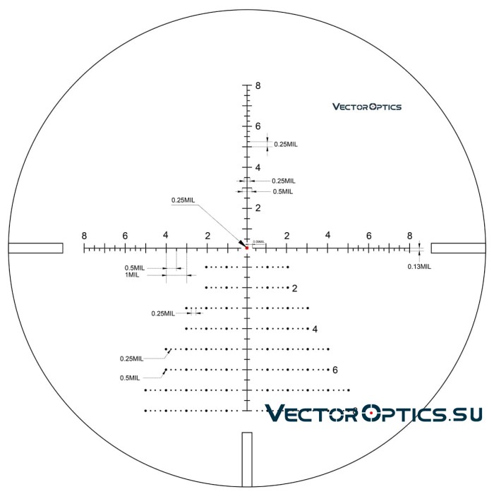 Оптический прицел Vector Optics Continental Tactical X6 4-24x50 SFP кольца 30мм