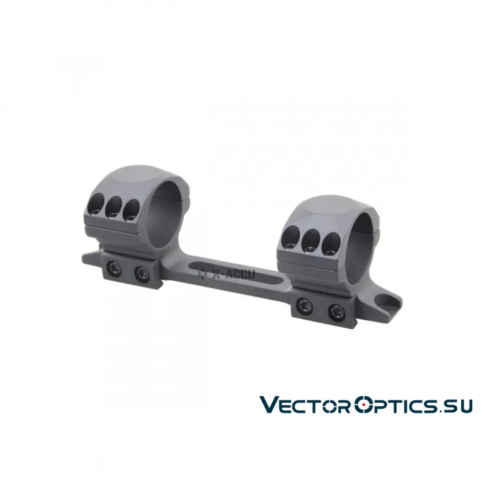 Кронштейн Vector Optics X-Accu 1.1" Low Profile 30мм на призму 11-12мм, база 144мм, низкий (h=13мм),6 винтов,чёрный,127г (XASR-3100)