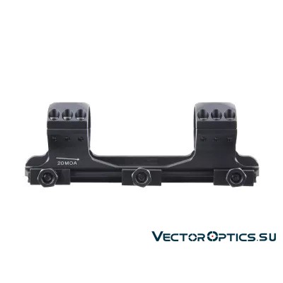 Кронштейн Vector Optics X-Accu 1.2" Medium Profile 30мм на Picatinny 20 MOA база 154мм, средний (h=17мм), 6 винтов, 230г (XASR-3011)