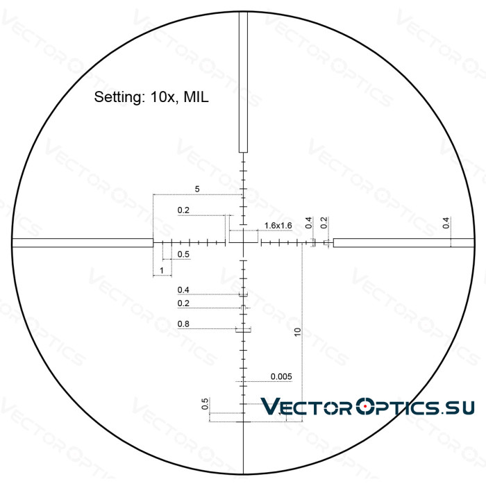 Оптический прицел Vector Optics Veyron 3-12x44 SFP кольца 30мм (для пневматики)
