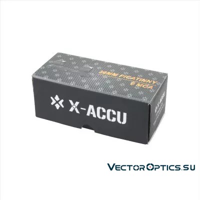 Кронштейн Vector Optics X-Accu 1.2" Medium Profile 30мм на Picatinny, база 154мм, средний (h=17мм),6 винтов,чёрный, 230г (XASR-3010)