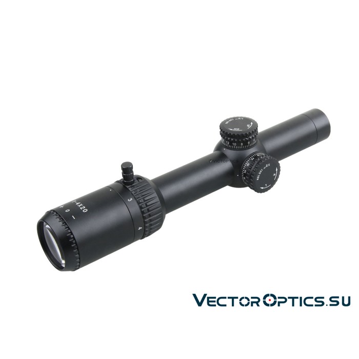 Оптический прицел Vector Optics VictOptics S4 1-4x20 SFP кольца 25.4мм