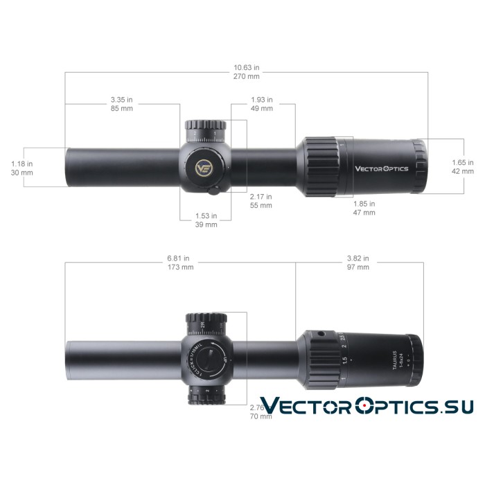 Оптический прицел Vector Optics Taurus 1-6x24 SFP кольца 30мм