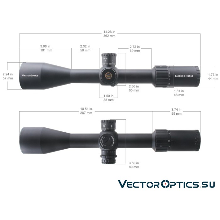 Оптический прицел Vector Optics Taurus 6-24x50 SFP HD HT кольца 30мм