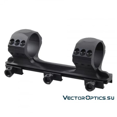 Кронштейн Vector Optics X-Accu 1.4&quot; Medium Profile 34мм на Picatinny,база 154мм,средний (h=18мм),6 винтов,чёрный,250г (SCTM-60)