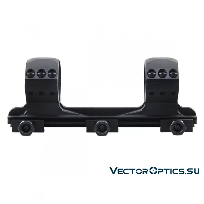 Кронштейн Vector Optics X-Accu 1.4" Medium Profile 34мм на Picatinny,база 154мм,средний (h=18мм),6 винтов,чёрный,250г (SCTM-60)