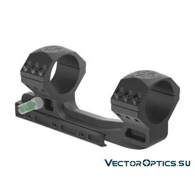 Кронштейн Vector Optics X-Accu 1.6" High Profile 34мм на Picatinny с выносом, высокий (h=23мм), 6 винтов, чёрный, 212г (XASR-3014)