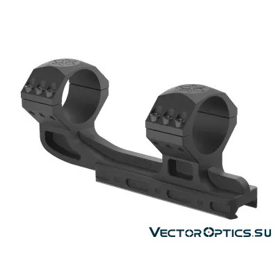 Кронштейн Vector Optics X-Accu 1.6" High Profile 34мм на Picatinny с выносом, высокий (h=23мм), 6 винтов, чёрный, 212г (XASR-3014)