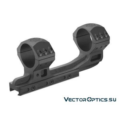 Кронштейн Vector Optics X-Accu 1.6" High Profile 34мм на Picatinny с выносом, высокий (h=23мм), 6 винтов, чёрный, 212г (XASR-3014)