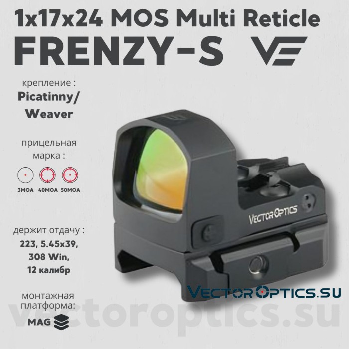 Коллиматорный прицел  Vector Optics FRENZY-S 1x17x24 MOS (SCRD-M43)