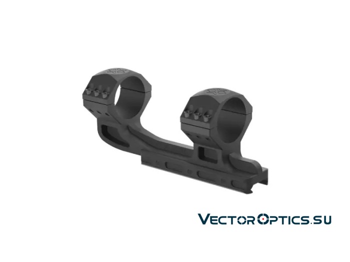 Кронштейн Vector Optics X-Accu 1.6" High Profile 34мм на Picatinny с выносом,20MOA,высокий (h=23мм),6 винтов,чёрный,212г (XASR-3015)