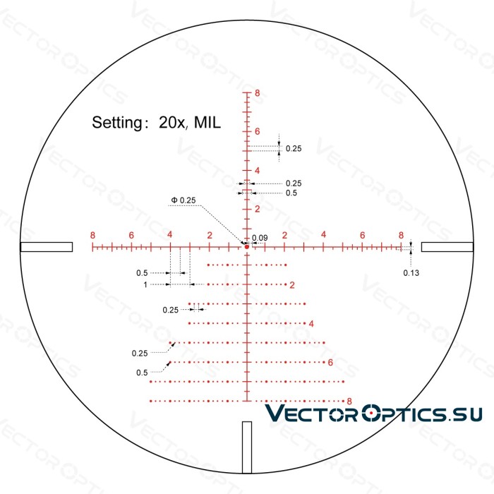 Оптический прицел Vector Optics Continental Tactical ARI X6 4-24x50 SFP Zero Stop кольца 30мм